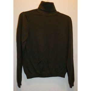 Women's Green Silk and Cashmere Ralph Lauren Turtleneck Sweater, Large